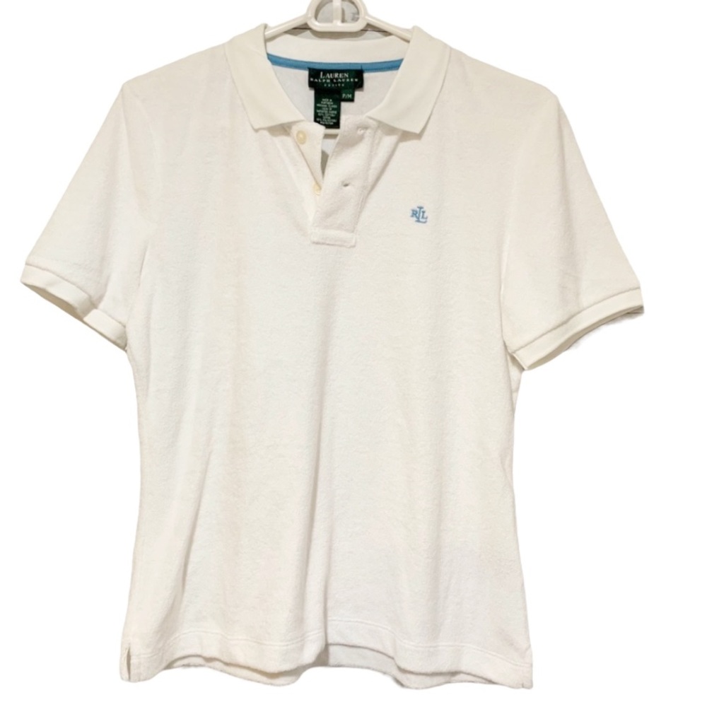Lauren Ralph Lauren White Terry Polo size Medium Petite